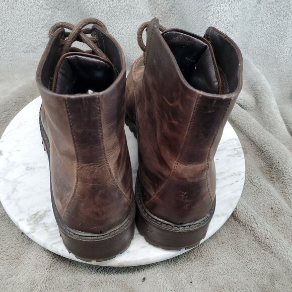 Walk London Shoes Mens UK 7 US 8 Brown Leather Sean Hertiage Lace Up Boots - Picture 5 of 10